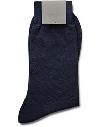 Мужские темно-синие носки от Alexander McQueen