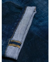 Темно-синие рваные джинсы-бойфренды от Dsquared2