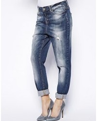 Темно-синие рваные джинсы-бойфренды от Vero Moda