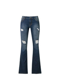 Темно-синие рваные джинсы-клеш от Amapô