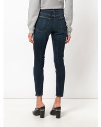 Темно-синие рваные джинсы скинни от Frame Denim