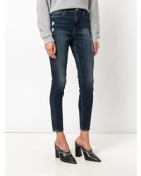 Темно-синие рваные джинсы скинни от Frame Denim