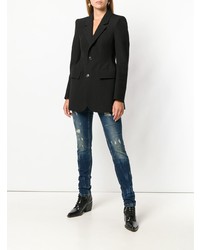 Темно-синие рваные джинсы скинни от Philipp Plein