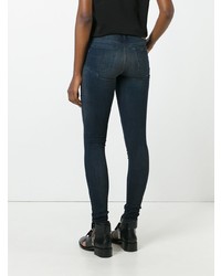 Темно-синие рваные джинсы скинни от Diesel