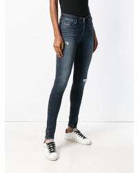 Темно-синие рваные джинсы скинни от Diesel