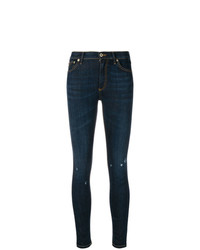 Темно-синие рваные джинсы скинни от Dondup