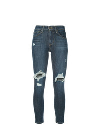 Темно-синие рваные джинсы скинни от Levi's