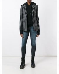 Темно-синие рваные джинсы скинни от Diesel