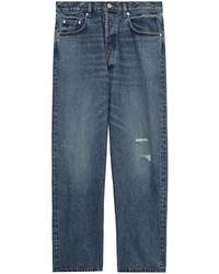 Мужские темно-синие рваные джинсы от A.P.C.