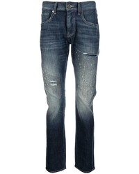 Мужские темно-синие рваные джинсы от Armani Exchange