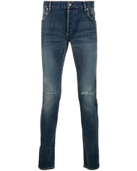 Мужские темно-синие рваные джинсы от Balmain