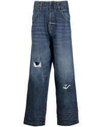 Мужские темно-синие рваные джинсы от BLUEMARBLE