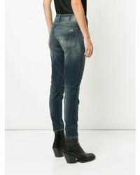 Женские темно-синие рваные джинсы от R13