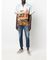 Мужские темно-синие рваные джинсы от Low Brand