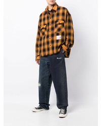 Мужские темно-синие рваные джинсы от Maison Mihara Yasuhiro