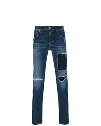 Мужские темно-синие рваные джинсы от Department 5