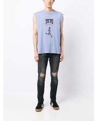 Мужские темно-синие рваные джинсы от Represent