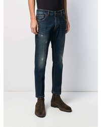 Мужские темно-синие рваные джинсы от Entre Amis