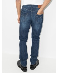 Мужские темно-синие рваные джинсы от Brunello Cucinelli