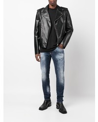 Мужские темно-синие рваные джинсы от Philipp Plein