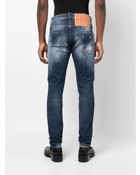 Мужские темно-синие рваные джинсы от Philipp Plein