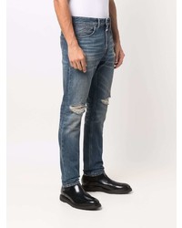 Мужские темно-синие рваные джинсы от Closed