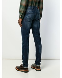 Мужские темно-синие рваные джинсы от Pt05