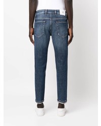 Мужские темно-синие рваные джинсы от PT TORINO