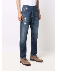 Мужские темно-синие рваные джинсы от Brunello Cucinelli