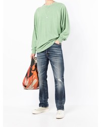 Мужские темно-синие рваные джинсы от Palm Angels