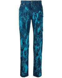 Мужские темно-синие рваные джинсы от Dolce & Gabbana
