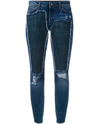 Женские темно-синие рваные джинсы от Dolce & Gabbana