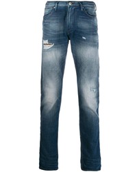 Мужские темно-синие рваные джинсы от Emporio Armani