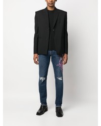 Мужские темно-синие рваные джинсы от Dolce & Gabbana