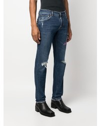 Мужские темно-синие рваные джинсы от Dolce & Gabbana