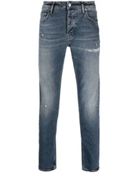 Мужские темно-синие рваные джинсы от Haikure