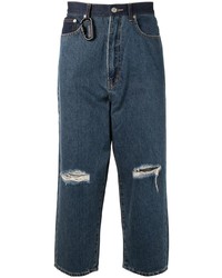 Мужские темно-синие рваные джинсы от Izzue