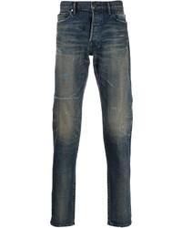 Мужские темно-синие рваные джинсы от John Elliott