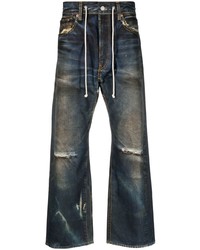 Мужские темно-синие рваные джинсы от Junya Watanabe MAN