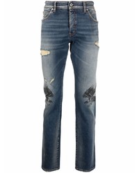Мужские темно-синие рваные джинсы от Just Cavalli