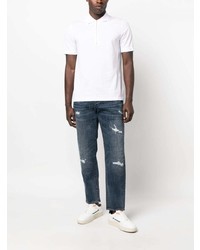 Мужские темно-синие рваные джинсы от Armani Exchange