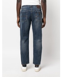 Мужские темно-синие рваные джинсы от Armani Exchange