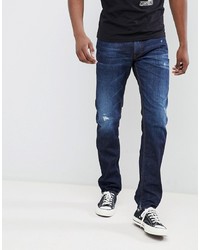 Мужские темно-синие рваные джинсы от Love Moschino