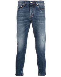 Мужские темно-синие рваные джинсы от Low Brand