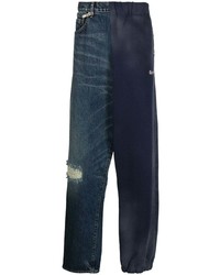 Мужские темно-синие рваные джинсы от Maison Mihara Yasuhiro