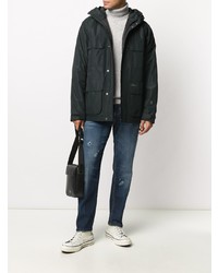 Мужские темно-синие рваные джинсы от Pt05