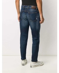 Мужские темно-синие рваные джинсы от Pt05