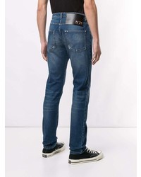 Мужские темно-синие рваные джинсы от N°21