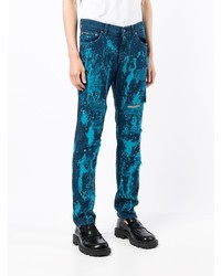 Мужские темно-синие рваные джинсы от Dolce & Gabbana