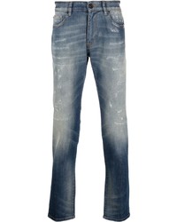 Мужские темно-синие рваные джинсы от PT TORINO